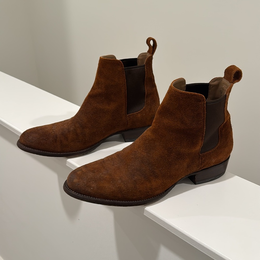 Tecovas The Chance Suede Pull on Boots - Size 11.5D - Picture 2 of 6